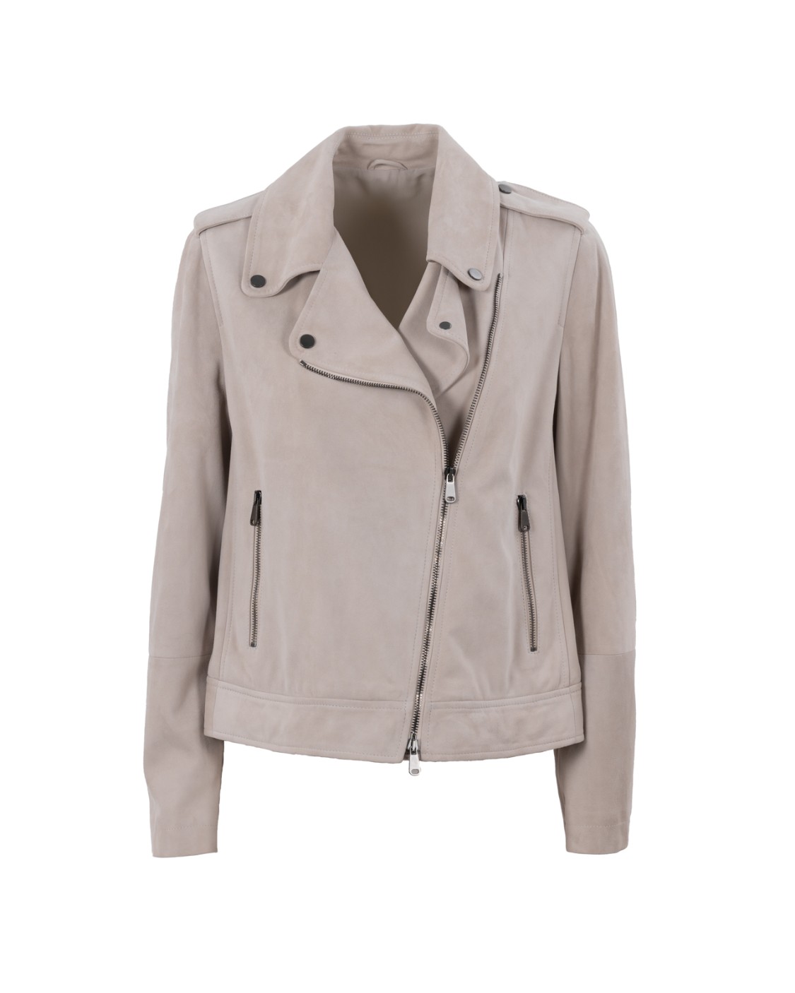 shop BRUNELLO CUCINELLI  Giacchetto: Brunello Cucinelli giacchetto biker in camoscio con monile.
Chiusura con zip e doppio cursore.
Fodera in crêpe misto seta.
Collo stile Chiodo.
Tasche basse con zip.
Decorazione in monile Nickel-free.
Composizione: 100% pelle.
Made in Italy.. M0PCL2873-C8809 number 4779698